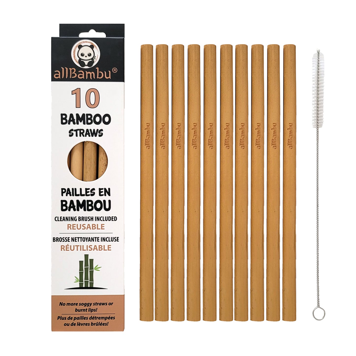 Bamboo Straw - 10 Pack