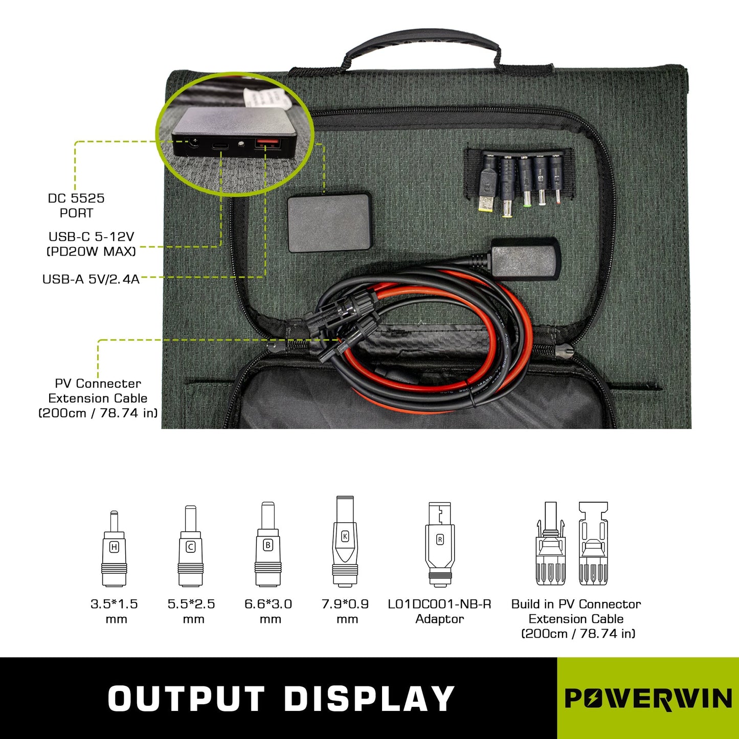 Solar Panel PWS110 - US POWERWIN 110W Foldable